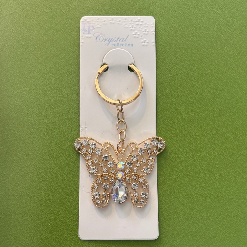 Gold Butterfly Keychain